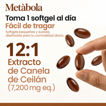 Canela de Ceilán 7,200 mg con Aceite MCT