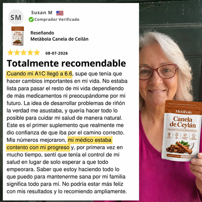 Canela de Ceilán 7,200 mg con Aceite MCT